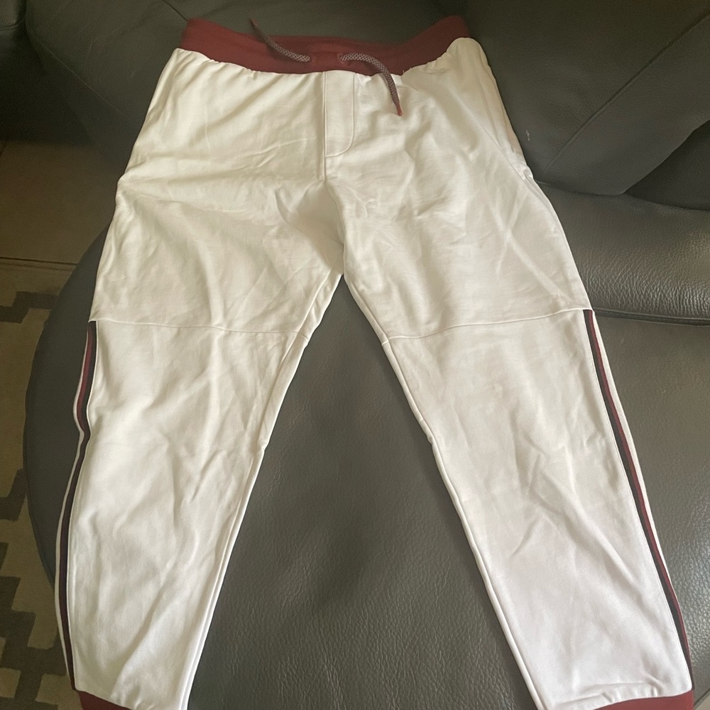 Armani Exchange Men's Collegiante Stripe Drawstring Sweatpant Large Size